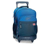 Reebok Atlantic Backpack, Compact, 2 Wheels, Blue, 32 x 43 x 21 cm, Polyester, 28.9 L