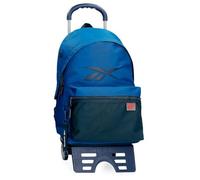 Reebok Atlantic School Backpack with Trolley, Blue, 31 x 44 x 17.5 cm, 23.87 L, Polyester by Joumma Bags