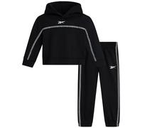 Reebok Baby Boys Pants Set - 2 Piece Pullover Hoodie and Jogging Set - Cozy Fleece Romper Pants Set for Toddler Sizes, Classic Black, 3 Jahre