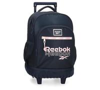 Reebok Binley Backpack, Compact, 2 Wheels, Blue, 32 x 43 x 21 cm, Polyester by Joumma Bags