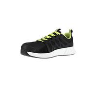 Reebok - Black and Lime Green Nylon Mesh Safety Sneakers - S1P SRC ESD 45 Composite Toe - Black/Green