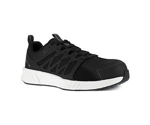 Reebok - Black White and Orange Nylon Mesh Composite Toe Safety Shoes S1P SRC 42 - Black/White