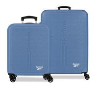 Reebok Boston Denim Luggage Set 46x65x25 cm Rigid ABS Integrated Combination Lock 56L 6.6 kg 4 Double Wheels Hand Luggage