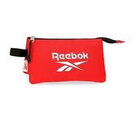 Reebok Boston Pencil Case, 3 Compartments, Red, 22 x 12 x 5 cm, Polyester