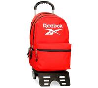 Reebok Boston School Backpack with Trolley, Red, 31 x 44 x 15 cm, 20.46 L, Polyester by Joumma Bags