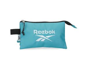 Reebok Boston Triple Pencil Case Turquoise Blue 22x12x5cm Polyester 1,32L by Joumma Bags