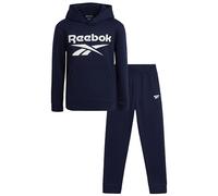 Reebok Boys Active Sweatsuit - 2 Piece Performance Fleece Hoodie Sweatshirt and Jogging Bottoms - Activewear Set (8-14), Vector Navy, 12
