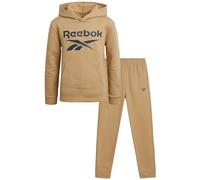 Reebok Boys Active Sweatsuit - 2 Piece Performance Fleece Hoodie Sweatshirt and Jogging Bottoms - Activewear Set (8-14), Utility Beige, 10