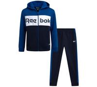 Reebok Boys' Active Sweatsuit - 2-Piece Performance Fleece Zip Hoodie Sweatshirt and Jogger Sweatpants - Activewear Set, 8-14, Vector Navy, 10