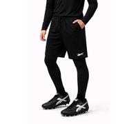 Reebok Boys Basketball Shorts with Leggings - 2-in-1 Boys Athletic Shorts with Inner Compression Pants, Drawstring & Pockets, Black, 10-12