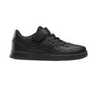 Reebok Boy's Court Advance Elastic & TOP Strap Sneaker, Black/Black/Black, 10
