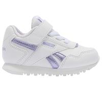 Reebok Boy's Girl's Glide Elastic & TOP Strap Sneaker, FTWRWHITE/METALICPURPLE/DIGITALGLEAM, 8.5 UK Child