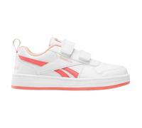 Reebok Boy's Girl's Royal Prime 2.0 Two Strap Sneaker, FTWRWHITE/SUNSETCORAL/SUNKISSEDORANGE, 7.5 UK Child