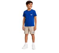 Reebok Boys Graphic T-Shirt 2 Piece Sports Shorts Set, mid-blue, 10
