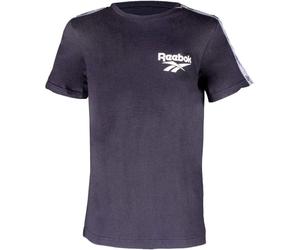 Reebok Boys T-Shirt Big Taped Repeat, Black, XL