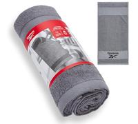 Reebok Capri Cotton Gym Towel - Quick Dry Towel with Moisture-Wicking Performance | Lightweight and Absorbent | Sport Towel For Training, Home Gym, Travel & Fitness - 40 x 80cm | Grey