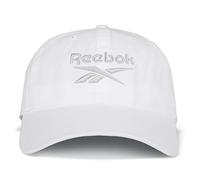 Reebok Casual Relaxed Logo Cap with Adjustable Strap for Men and Women (One Size Fits Most) Baseball, White, Taille Unique