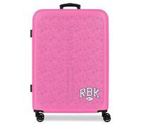 Reebok Chicago Medium Pink Suitcase 46x65x25 cm Rigid ABS Combination Lock Integrated 56L 4kg 4 Double Wheels by Joumma Bags