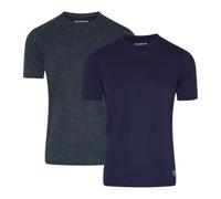 Reebok Clancy Performance Men's T-Shirts - Pack of 2. Fitted Mens T Shirt Multipack, Moisture-Wicking & Lightweight.