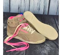 Reebok Classic F/S HI Women Suede Sneakers Vintage Retro Pink Beige