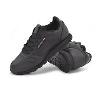 Reebok Classic Leather Junior Trainers Older Kids All Black Sneakers Lace-Up
