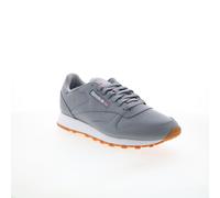Reebok Classic Leather Mens Gray Leather Lace Up Lifestyle Trainers Shoes