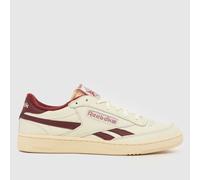 Reebok Club C Revenge Trainers in White & Burgundy UK 8 (EU 42)