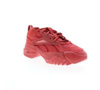 Reebok Club C V2 Cardi B Womens Red Suede Lace Up Lifestyle Sneakers Shoes 11