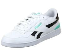 Reebok Unisex Court Advance Clip Tennis Shoes, White/Black/TEAMTEAL, 9.5 UK