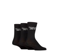 Reebok Crew Socks Mens and Womens 'Core' Cotton 3 Pair in Size Range of 2.5-12.5