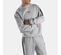 Reebok - Dreamblend Spacer Crew Sweatshirt, Athletic Grey Marl/Black, Size: 2XS