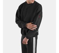 Reebok - Dreamblend Spacer Men's Crew Sweatshirt, Man, Black/Athletic Grey Marl, Size: XL