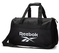 Reebok Duffle Bag - Carry On Gym Bag for Workout and Travel Duffel Bags - Small Size Overnight Bags for Women and Men, Warrior II Black, S