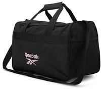 Reebok Duffle Bag - Carry On Gym Bag for Workout With Adjustable Shoulder Strap - Compact Travel Bags for Women and Men, Warrior Ii Black With Pink Logo, One Size, Compact Duffle Bag