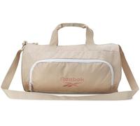 Reebok Mini Duffle Bag - Lightweight Unisex Mini Travel and Gym Bag - Small Weekender Carry on Duffle Bags for Men and Women, Stucco With Rose Gold Logo, One Size