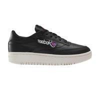 Reebok Women's Club C Double Sneaker, CBLACK/Chalk/LASPIN, 7.5 UK