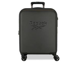 Reebok Franklin Cabin Bag, Black, 40 x 55 x 20 cm, Hard ABS, TSA Lock, 37 L, 2.78 kg, 4 Double Wheels, Hand Luggage by Joumma Bags