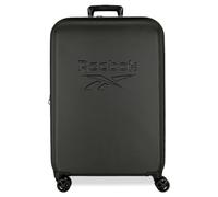 Reebok Franklin Medium Suitcase, Black, 49 x 70 x 27 cm, Hard ABS Case, TSA Lock, 72 L, 3.8 kg, 4 Double Wheels by Joumma Bags