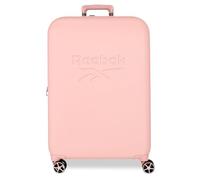 Reebok Franklin Medium Suitcase, Pink, 49 x 70 x 27 cm, Hard ABS Case, TSA Lock, 72 L, 3.8 kg, 4 Double Wheels by Joumma Bags