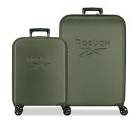 Reebok Franklin Suitcase Set, Green, 55/70 cm, Hard ABS, 6.9 kg, TSA Lock, 6.9 kg, 109 L, Extendable Carry-on Luggage by Joumma Bags