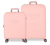 Reebok Franklin Suitcase Set, Pink, 55/70 cm, Hard ABS, TSA Lock, 109 L, 6.98 kg, 4 Double Wheels, Hand Luggage by Joumma Bags