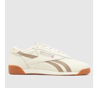 Reebok Freestyle Lo Trainers in White & Beige UK 8 (EU 42)