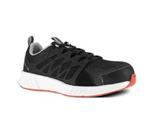 Reebok Fusion Flexweave S1P Black Wide-Fit Composite Toe/midsole Safety Work Trainer R1076
