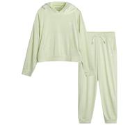 Reebok Girls 2 Piece Sweatsuit Set Fleece Hoodie and Jogging Bottoms (Size 7-12), pistachio, 7