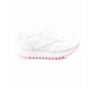 Reebok Royal CL Jog Platform Sneaker, FTWWHT/PNKGLW/PORPNK, 11.5 UK Child