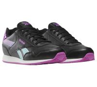 Reebok Girl's Royal CL Jog 3.0 Sneaker, Black/PURPLERAVE/AIAQUA, 1