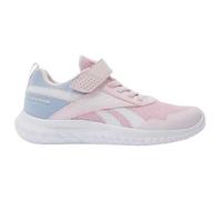 Reebok Girl's Rush Runner 5 Elastic LACE & TOP Strap Sneaker, FROSTEDBERRY/FTWRWHITE/Y2KBLUE, 2.5