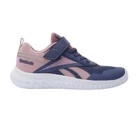 Reebok Girl's Rush Runner 5 Elastic LACE & TOP Strap Sneaker, TWILIGHTPURPLE/DustyRose/FTWRWHITE, 2.5