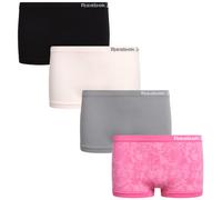 Reebok Girls Underwear Seamless Boyshort Panties (4 Pack), Size 12-14, Rose/Pink/Grey/Black, Rose/Pink/Grey/Black, 12-14