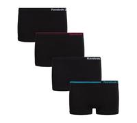 Reebok Girls’ Underwear - Seamless Boyshort Panties (4 Pack), Size 8-10, Black